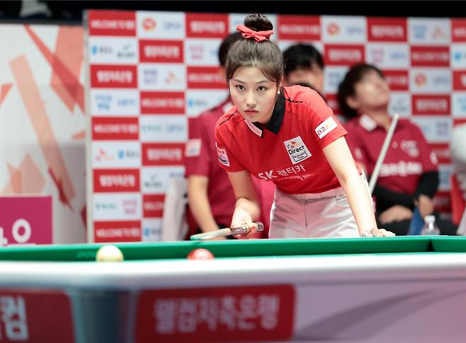 조예은이 ‘끝내기 하이런 5점’을 쓸어 담으면서 SK렌터카 승리에 큰 역할을 했다. PBA 제공