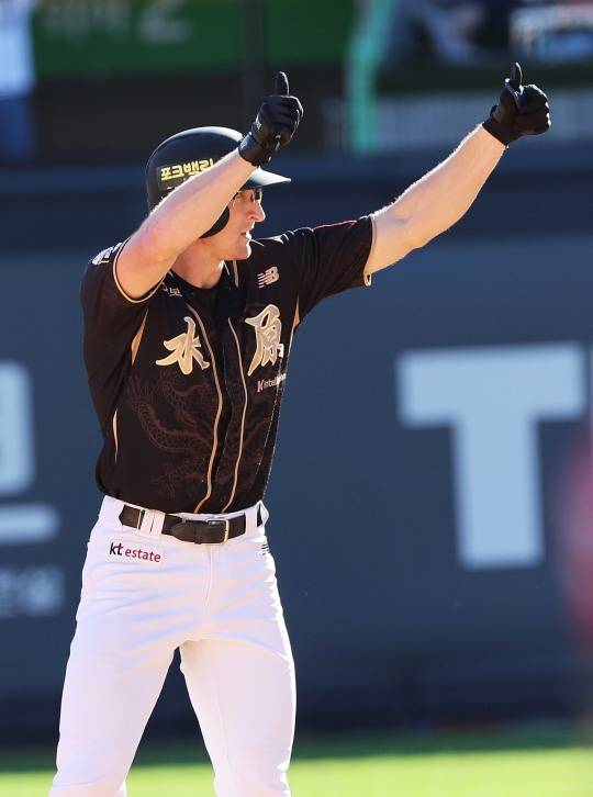 스티븐슨 '1타점 2루타'. 사진[연합뉴스]