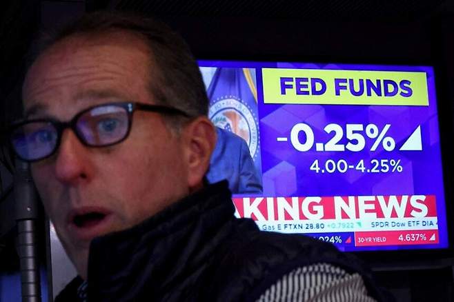 뉴욕증시 3대 지수가 연방준비제도(Fed·연준)의 기준금리 인하 효과에 힘입어 19일(현지시간) 일제히 최고치를 경신했다. 로이터=뉴스1