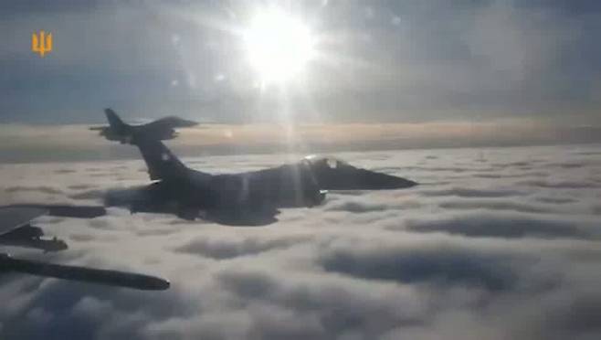 러시아 공습 대응 임무에 투입된 F-16 전투기 편대. 출처=우크라이나 공군 텔레그램