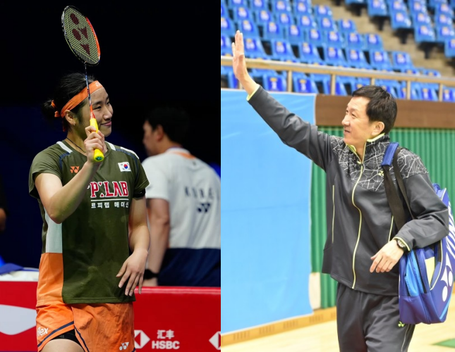박주봉 감독(오른쪽)이 한국 배드민턴 사령탑을 맡은 뒤 처음으로 국내 무대에 오른다. 자신의 원년 챔피언으로 등극한 코리아오픈이 바로 그 무대다. 리닝 차이나 마스터스에서 2년 연속 우승한 안세영은 코리아오픈에서 시즌 8승과 함께 2년 만의 정상 복귀를 노린다. 채널에이 자료, 안세영 인스타그램