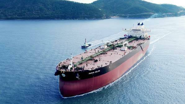 대한조선이 건조한 15만 7천 톤 급 수에즈막스급 원유운반선 동형선의 모습 (사진=대한조선)