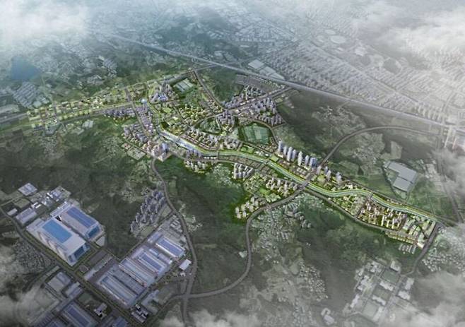 아산탕정2 도시개발사업 조감도/ 아산시 제공