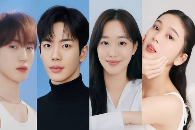 숏폼드라마 마이리틀셰프의 출연진, 좌부터 현석, 최보민, 이나은, 김도아