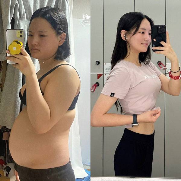 다이어트 전(왼쪽)과 후(오른쪽) 최유정씨 모습/사진=최유정씨 제공