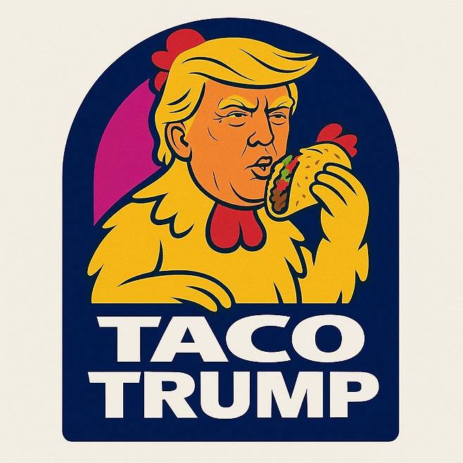 도널드 트럼프 미국 대통령의 변덕스러운 관세 정책을 활용해 투자하는 ‘타코(TACO) 트레이드’가 급부상하고 있다. 이를 활용해 트럼프를 조롱하는 밈(Meme)도 온라인상에서 퍼지고 있다. [인스타그램]