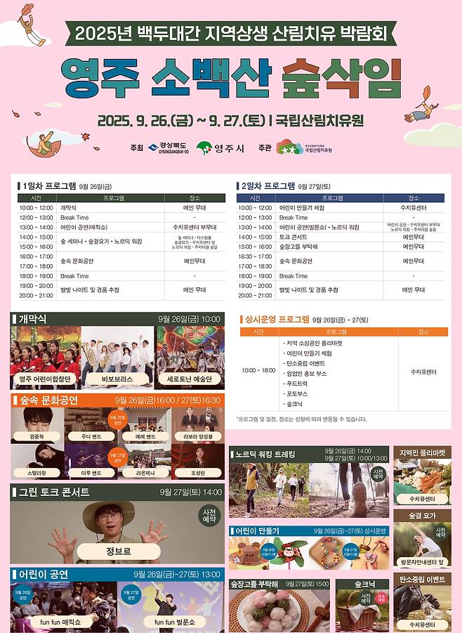 2025년 백두대간 지역상생 산림치유박람회 포스터 [한국산림복지진흥원 제공. 재판매 및 DB 금지]