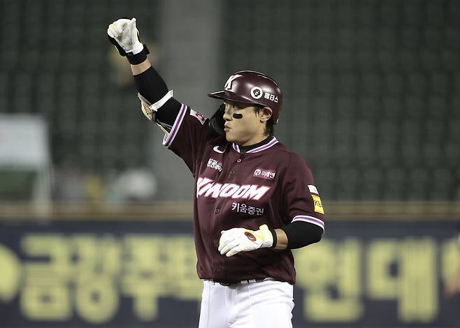 키움 김태진은 22일 허리 통증으로 1군 엔트리에서 빠졌다. 내야 다양한 포지션을 소화하며 라인업에 활력을 불어넣었다.｜뉴시스