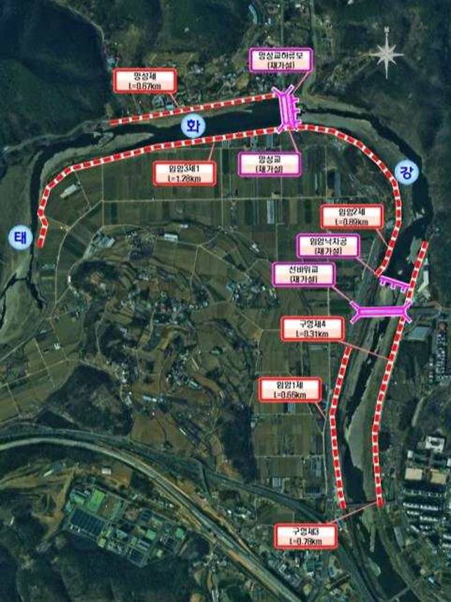 태화강 울주1지구 하천환경정비사업 계획도. 낙동강청 제공