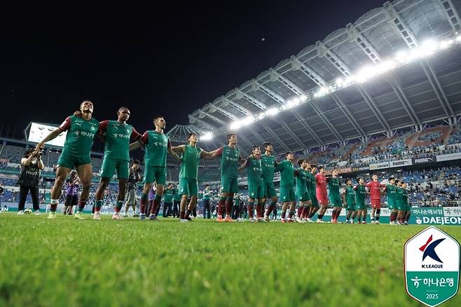 3위를 달리는 대전하나시티즌. 제공 | 한국프로축구연맹