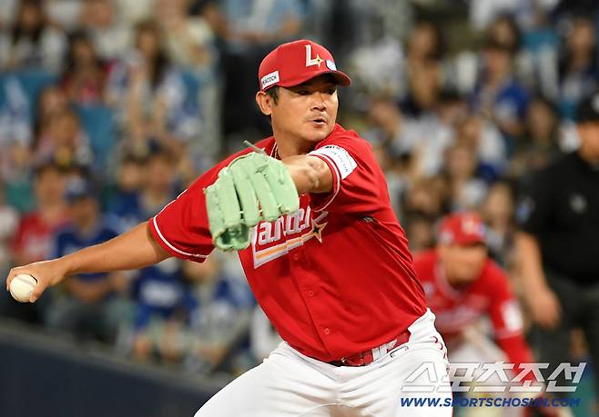 11일 대구 라이온즈파크에서 열린 삼성 라이온즈와 SSG 랜더스의 경기. SSG 노경은이 역투하고 있다. 대구=박재만 기자 pjm@sportschosun.com/2025.09.11/