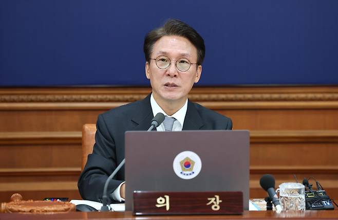 김민석 국무총리가 23일 서울 종로구 정부서울청사에서 열린 국무회의에서 모두발언을 하고 있다. 2025.9.23/뉴스1