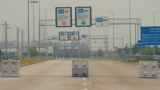 핀란드와 러시아 사이 국경 사이에 위치한 '발리마 Vaalimaa' 국경검문소. 지금은 폐쇄돼 있다. /신봉승 KBS 기자 제공