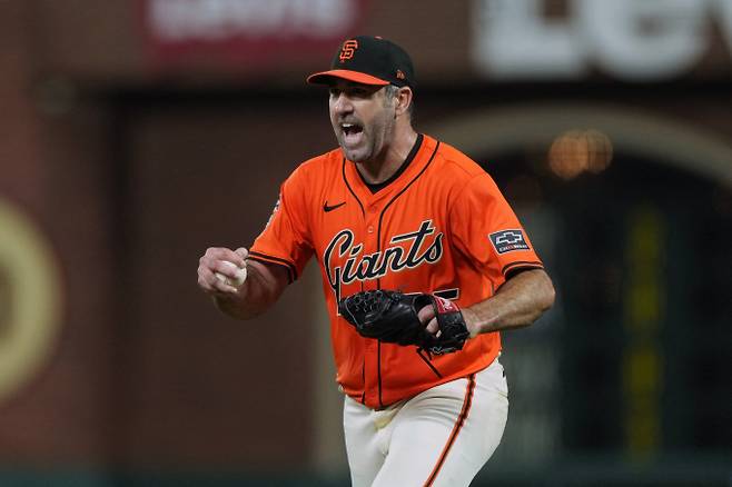샌프란시스코 자이언츠가 2연승에 실패하며 가을야구 진출 가능성이 희박해졌다. 사진은 샌프란시스코에서 활약 중인 저스틴 벌랜더의 모습. /사진=로이터