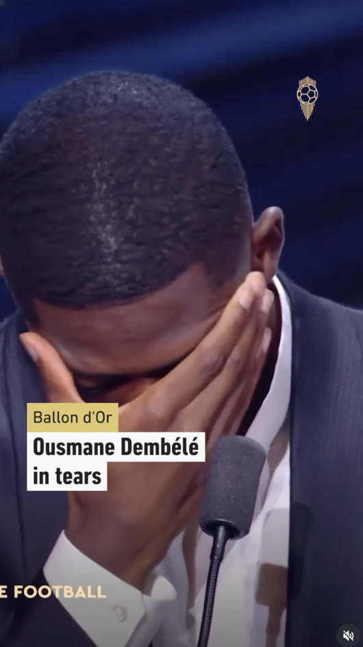 [사진] 뎀벨레 / 발롱도르 소셜 미디어 계정