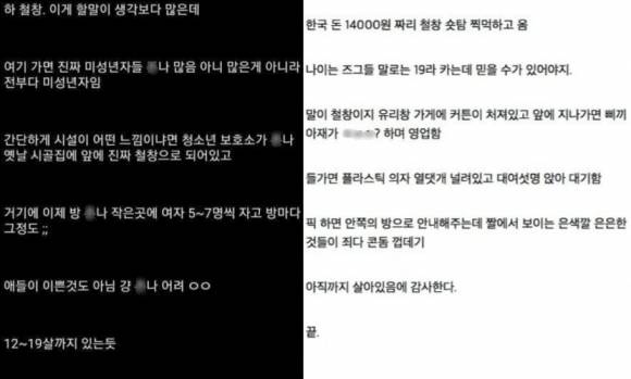 온라인 커뮤니티 ‘디시인사이드’ 한 갤러리에 지난해 올라와 논란이 됐던 라오스 성매매 업소 방문 후기 글 일부.
