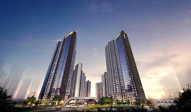 <인하대역 수자인 로이센트 투시도>