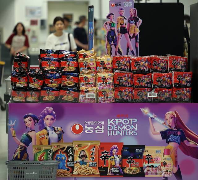 농심의 ‘케이팝 데몬 헌터스’ 한정판 제품. 사진 제공=농심