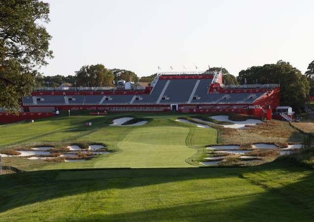 극악 난도로 악명 높은 미국 뉴욕주 베스페이지 블랙 코스. 곧 열릴 라이더컵에서 클럽으로 땅을 내리치는 장면이 자주 나올 수도 있다. UPI연합뉴스