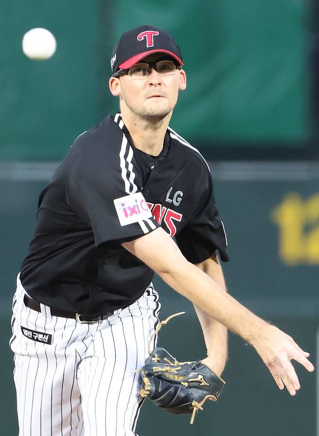 LG 부상 대체 외국인 선수로 뛰었던 코엔 윈. 연합뉴스