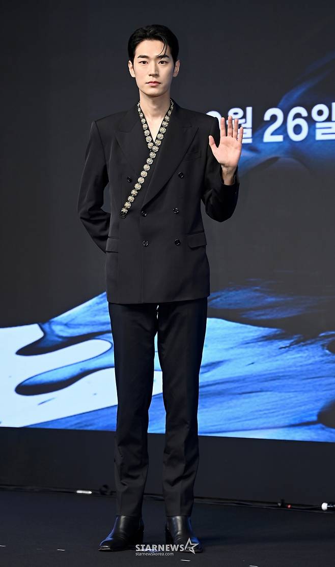 배우 박서함이 23일 서울 강남구 엘리에나호텔에서 열린 디즈니+ '탁류' 제작발표회에 참석해 포즈를 취하고 있다. /2025.09.23 /사진=김휘선 hwijpg@