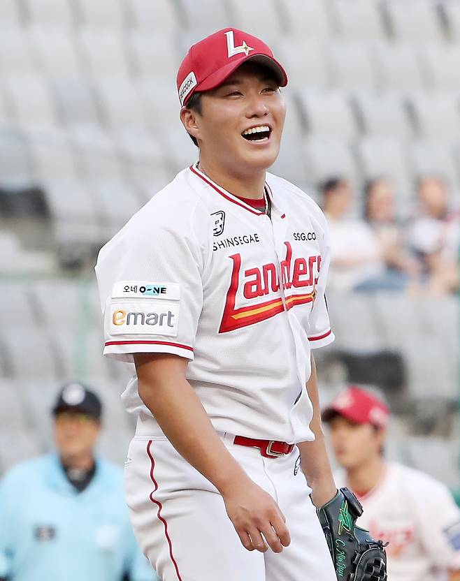 SSG 랜더스 투수 최민준. /사진=SSG 랜더스 제공