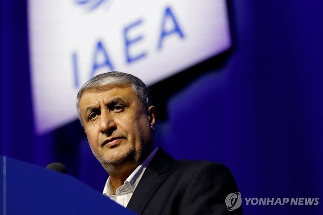 모하마드 에슬라미 이란원자력청(AEOI) 청장 [로이터 연합뉴스. 재판매 및 DB 금지]