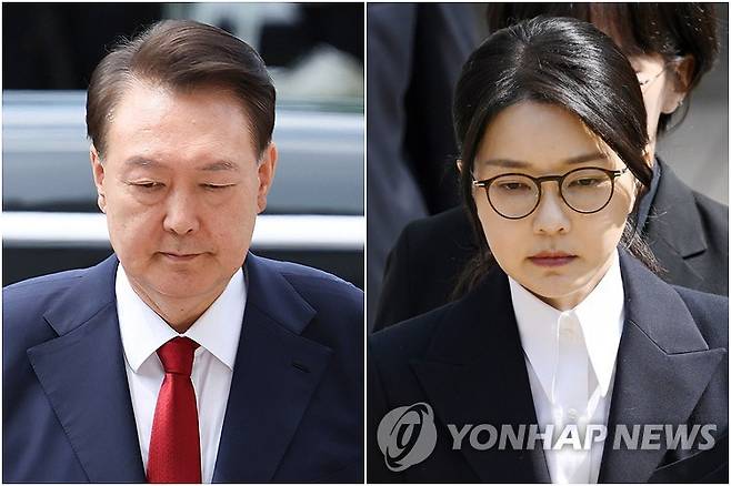 윤석열 전 대통령(왼쪽)과 김건희 여사 [사진공동취재단 제공] 2025.7.9 2025.8.12