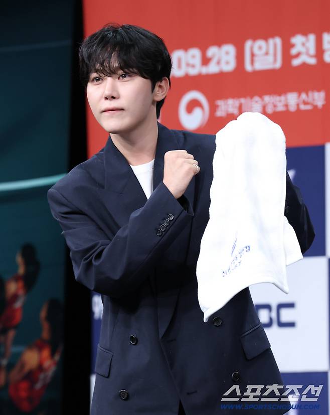 MBC 예능 '신인감독 김연경' 제작발표회가 24일 오후 서울 상암동 MBC 사옥에서 열렸다. 부승관이 포즈 취하고 있다. 정재근 기자 cjg@sportschosun.com/2025.9.24/