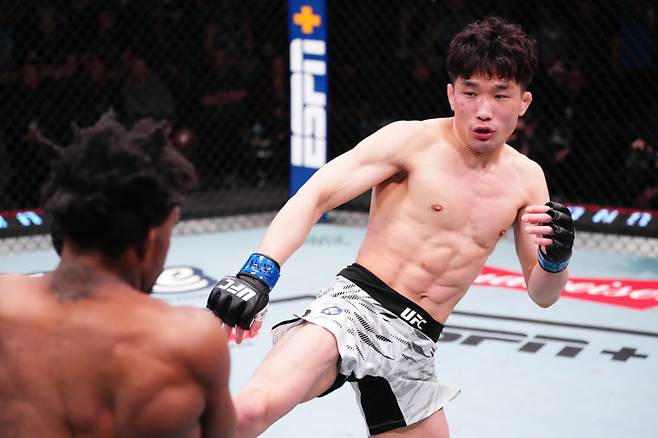 UFC 데뷔전에서 승리한 이창호. 사진=UFC
