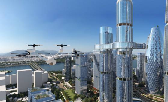 용산국제업무지구 UAM 바람길 시뮬레이션 예시. [사진 서울시]