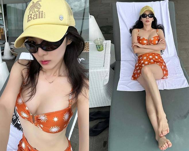 그룹 투애니원 멤버 산다라박이 지난 23일 인스타그램에 발리에서의 기억'이라는 글과 함께 자신의 볼륨감 몸매를 과시하는 사진을 올렸다. 사진은 산다라박이 발리에서 셀카를 찍는 모습. /사진=산다라박 인스타그램 캡처