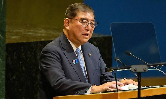 이시바 시게루 일본 총리.&nbsp;AFP연합뉴스