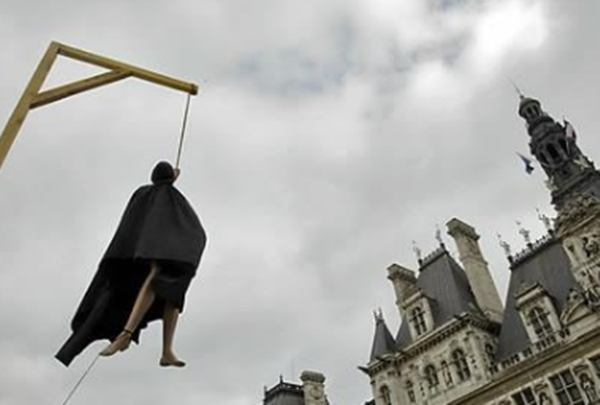 국제앰네스티 사형 반대 퍼포먼스. EPA 연합뉴스 자료사진