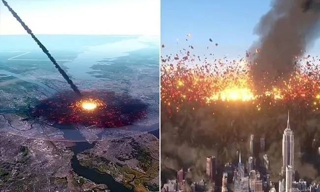 소행성 ‘2024 YR4’의 지구 충돌 가상 영상 캡처