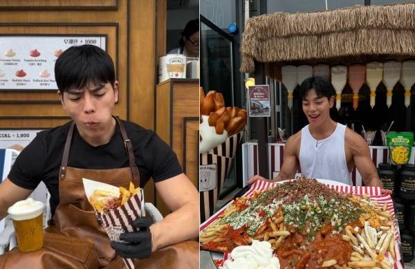 165만 구독자를 보유한 유튜버 '상해기'가 음주운전 도주 의혹을 받고 있는 가운데, 그가 운영한 것으로 알려진 프랜차이즈 '브뤼셀프라이'는 "상해기와 모델 계약을 해지했다"며 선을 그었다. 사진은 현재 삭제된 인스타그램 계정에 올라온 브뤼셀프라이를 홍보하는 상해기 모습. /상해기 인스타그램 캡쳐