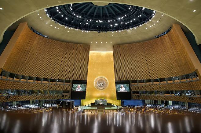 2025년 9월 24일 미국 뉴욕 유엔 본부에서 열린 제80차 유엔 총회. /연합뉴스