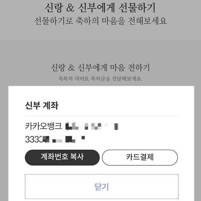 최민희 더불어민주당 의원의 자녀 결혼식 청첩장에 카드 결제가 가능하게 되어 있다. /주진우 국민의힘 의원 사회관계망서비스(SNS) 캡처