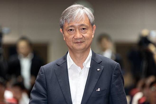 이찬진 신임 금융감독원장이 8월 14일 오후 서울 영등포구 여의도 금융감독원에서 열린 취임식에 참석하고 있다. 2025.8.14/뉴스1