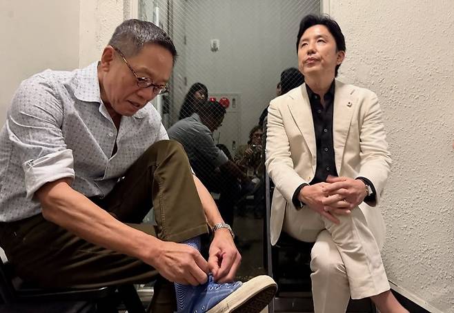 표절 논란 이후 방송 활동을 중단했던 유희열이 3년 만에 현대카드 토크 콘서트에 등장해 조심스러운 속내를 전했다. 사진=정태영 현대카드 부회장 SNS