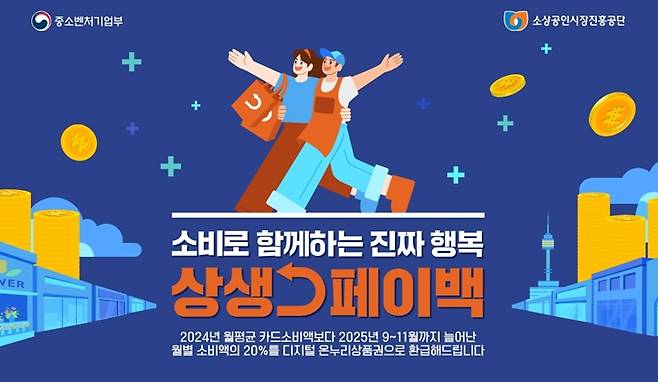 상생페이백 누리집 첫&nbsp;화면. (출처=상생페이백 누리집)