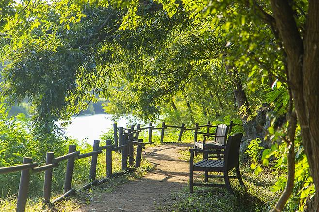 안성 금광호수 수석정 수변화원. <사진=경기관광공사 제공>
