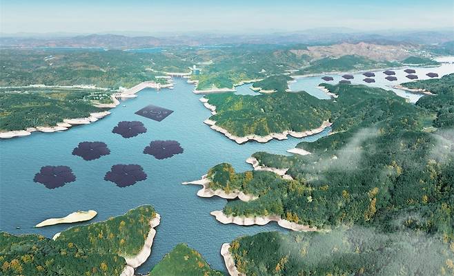 임하댐 수상태양광 조감도[한국수자원공사 제공]