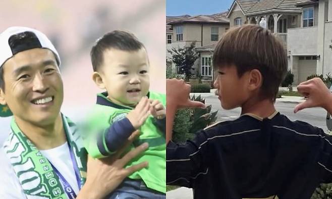 ‘슈돌’&nbsp;출연 당시 이동국과 시안(왼쪽), 현재 시안 군의 모습. KBS2 ‘슈퍼맨이 돌아왔다’, 이수진 인스타그램 캡처