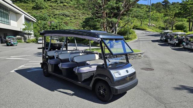 경기 이천 더크로스비CC에서 운영 중인 보급형 리무진 카트. 사진 제공=더크로스비CC