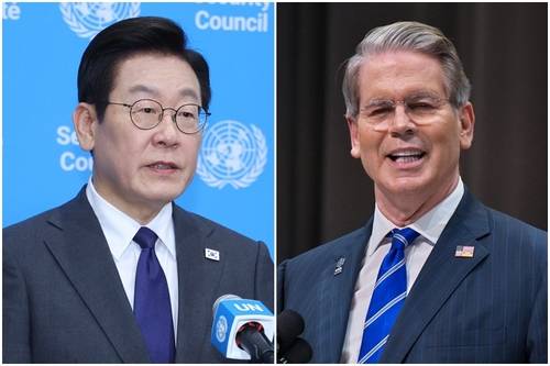 이재명 대통령과 스콧 베센트 미국 재무장관. UPI연합뉴스