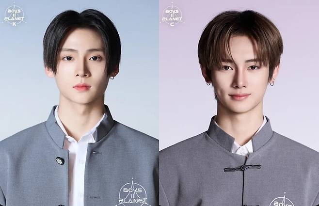 이상원, 조우안신. 사진l‘보이즈 2 플래닛’ 홈페이지 캡처