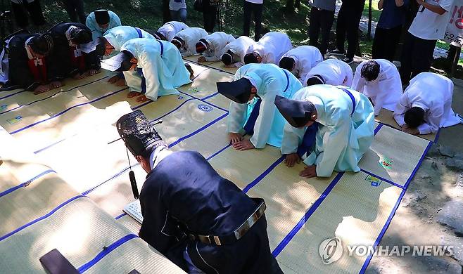 강릉단오제보존회 기우제 [연합뉴스 자료사진]