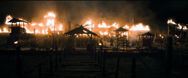 영화 명량에서 이순신 장군이 기지를 불태우며, ‘필사즉생 필생즉사’ (必死卽生 必生卽死) 말한 장면이다.