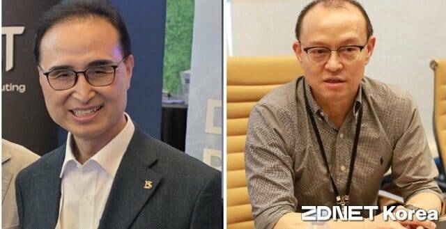 한국의 양자 산업계를 이끌고 있는 김효실 (사)미래양자융합센터장과 방승현 (사)한국양자산업협회장(왼쪽부터)